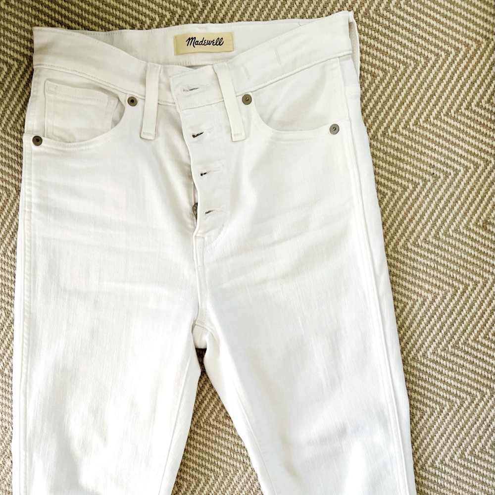 Madewell 10” high rise skinny crop in white